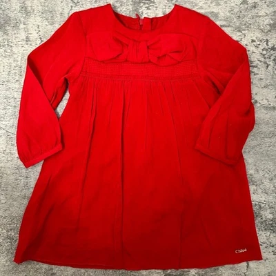 Vestido Chloé Niños Rojo Lazo - Talla 2T | Vacaciones y Fiesta Foto 1 de 4