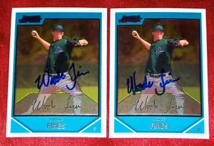 Woods Fines Tampa Bay Devil Rays 2007 Bowman Chrome Prospects Tarjeta Firmada Lote 2 - Imagen 1 de 1