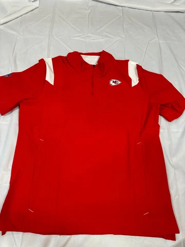 New Kansas City Chiefs Nike Sideline Coaches Quarter-Zip Jacket Men's Size XL Cover