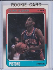 DENNIS RODMAN ROOKIE CARD 1983 Fleer VINTAGE BASKETBALL $$ RC Pistons Bull HOFer - Picture 1 of 2