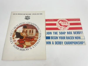 1963 SOAP BOX DERBY OFFICIAL RULE BOOK & CHEVY SPONSORSHIP POSTER (XMF44) - Picture 1 of 7
