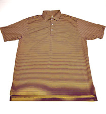 Turtleson Polo Shirt Performance Golf S Sleeve Purple Yellow Stripe Men's XL