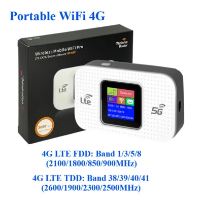 150Mbps 4G LTE Portable WiFi Router –Wireless Modem with Color Screen for Travel - Image 1 of 4