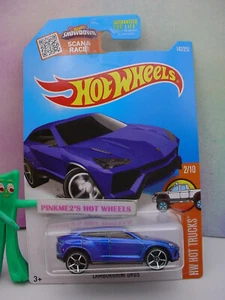 2016 Hot Wheels LAMBORGHINI URUS #142 Scan✰metallic blue;oh5✰Hot TruckS✰ Z1 - Picture 1 of 3