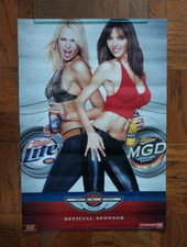 2003 Harley Davidson 100th Anniv. Miller Lite Genuine Draft Beer Poster MGD