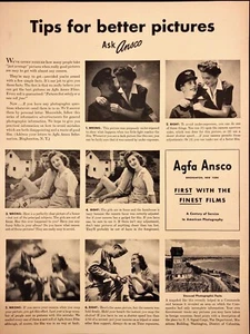 1942 Agfa Ansco Film Tips For Better Pictures WWII Vintage Print Ad - Picture 1 of 6