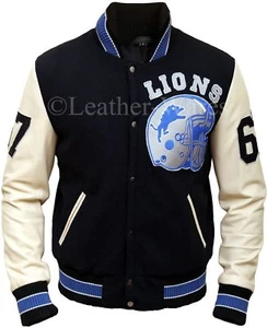 Chaqueta deportiva vintage Letterman de colección Beverly Hills Cop Axel Foley Detroit Lions - Imagen 1 de 8