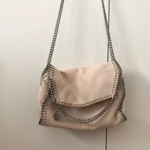 Stella Mccartney Shoulder Bag Crossbody Falabella Beige Pink Authentic - Picture 1 of 24