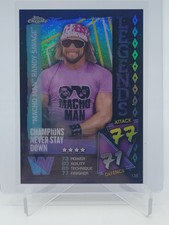 2021 Macho Man Topps WWE Chrome Slam Attax Black Refractor /10 #138 Legends SP