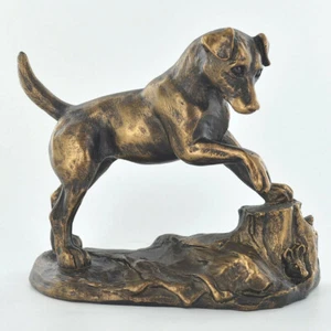 Jack Russell Terrier Figurine Statue Ornament Hunting Dog by Harriet Glen NEW - Foto 1 di 4