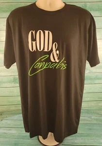 🔥T-shirt God And Cannabis Chill Vibes Stoned High Weed taglia S-2XL🔥 - Foto 1 di 6