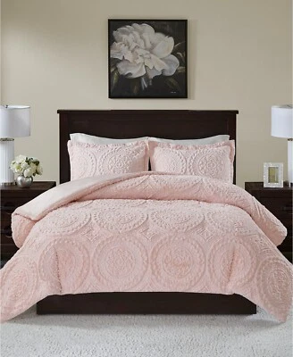 Madison Park Ava Reversible 3-Pc. Full/Queen Comforter Set, Blush. NEW - Image 1 of 2