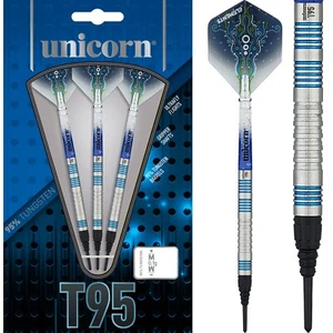 SOFT TIP Unicorn T95 Core XL Darts Blue 18g 20g 22g grams Tungsten Softip - Picture 1 of 2
