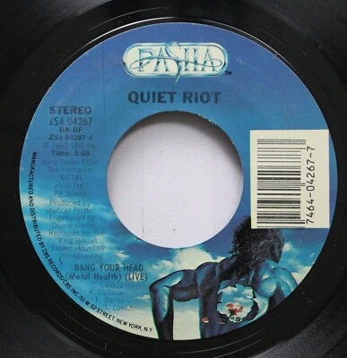 Rock 45 Quiet Riot - Bang Your Head (Metal Health) (Live) / Bang Your Head (Meta - Image 1 of 2