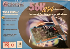 Nos Actiontec 56K ISA Advantage internes Faxmodem für Windows V.90 & K56flex - Bild 1 von 16