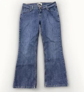 Levis Signature Boot Cut Jeans Misses 12 Short (33x27) Blue Low Rise Stretch - Picture 1 of 12
