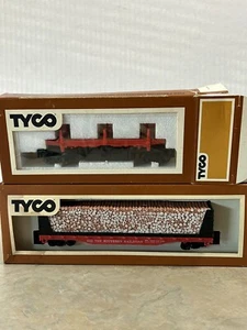 Tyco HO Scale 50' Pulpwood Car 334a The Southern Railroad w/ Box & Addl Log Car - Picture 1 of 11