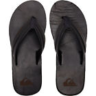 Quiksilver Mens Carver Natural Leather Summer Sandals Thongs Flip Flops - 9 US