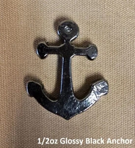 1/2 Troy Oz Hand Poured 999 Silver Bullion "Black Anchor" by YPS - Picture 1 of 2