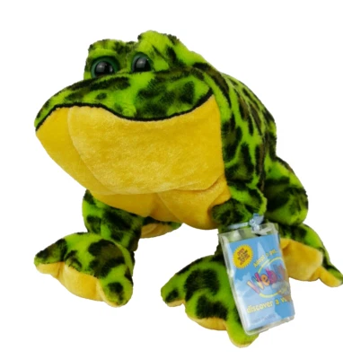 Bullfrog 8"x7" Plush Toad HM114 Ganz Webkinz SEALED CODE Stuffed Animal Toy - Image 1 of 4