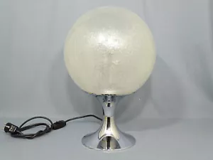 Lámpara de mesa grande Doria pie de tulipán vaso de hielo años 60/70 tulipán altura 44 cm - Imagen 1 de 9