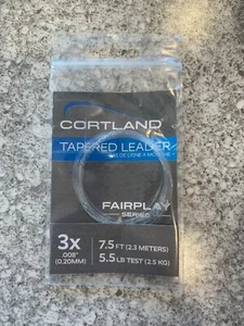 Cortland Fairplay Tapered Leader 3X Fly Fishing - Picture 1 of 1