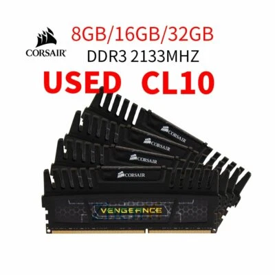 Corsair 32GB 16GB 8GB DDR3 OC 2133Mhz PC3-17000U 240Pin DIMM Desktop RAM Lot BT - Image 1 of 4