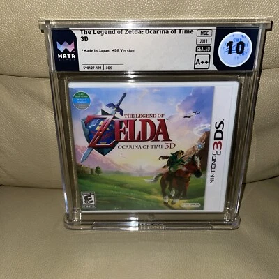 Zelda: Ocarina of Time 3D 3DS MDE Print Sealed Game WATA Graded Perfect 10 A++ - Image 1 of 2
