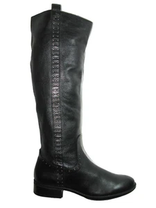 NEW Sam Edelman Prina Tall Black Leather Riding Boot Women US Size 8.5 M EU 38.5 - Picture 1 of 18