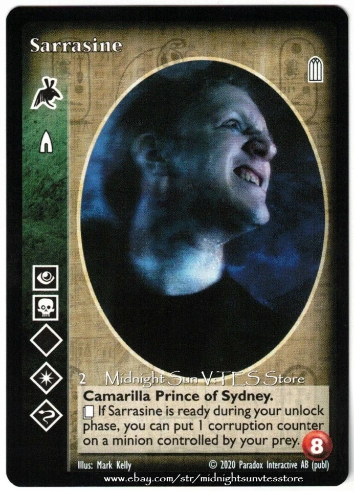 Sarrasine Advanced Followers of Set Anthology I 2020 BCP V:TES VTES Vampire CCG - Image 1 of 1