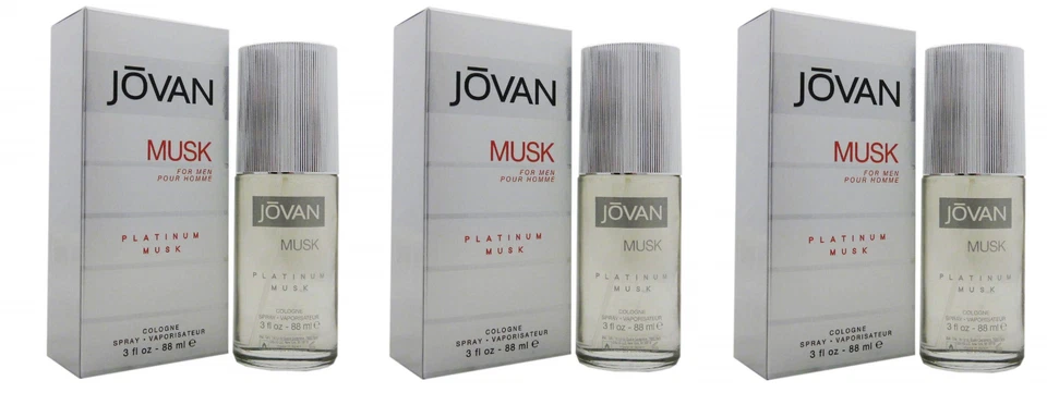 Jovan Platinum Musk Cologne Spray 3 Oz Fragrance Men