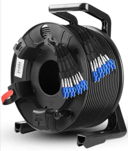 200M LC-LC Outdoor Armored Singlemode 8 Strands with Fiber Tactical Cable Reel - Picture 1 of 3