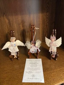 New Heaven’s Little Angels Ornament Collection 1° Set 1998 Edizione Bradford COA - Foto 1 di 12