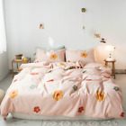 Pure Cotton Colourfast Bedding Set Queen Size Floral Comforter Cover Set for Gir