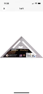 Johnson Johnny Square 7” in. Aluminum Professional Rafter Square RAS-1B - Picture 1 of 5