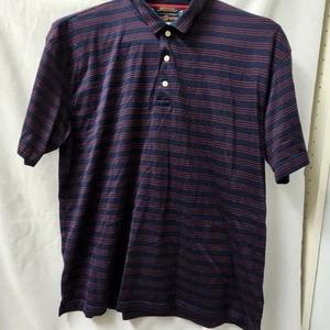 Tommy Hilfiger XXL Polo Golf Shirt Navy Red Striped - Big & Tall Fit - Picture 1 of 5
