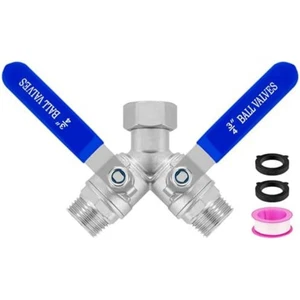 Gartenschlauch Y Ventil Splitter 2 Wege, 304 Edelstahl Schwerlastschlauch Split... - Bild 1 von 5