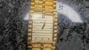 Orologio Bulova Uomo Classico Oro Quarzo A1 97F25 INDOSSATO Ha Bisogno di Fissaggio Cinturino - Foto 1 di 15