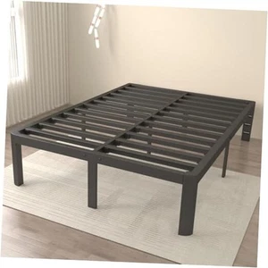 Bed Frame, Heavy Duty Metal Platform Bed Frame Size, Safety Queen 14 Inch - Picture 1 of 7