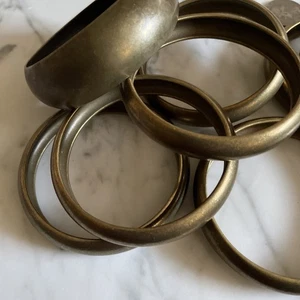 Vintage Menge 10 Stck. Alter Massives Messing Schwer Slip On Armreif Armbänder  - Bild 1 von 7