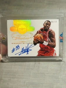 13-14 FLAWLESS BASKETBALL- DIKEMBE MUTOMBO - TRANSITIONS GOLD AUTO - 6/10🔥🔥 - Picture 1 of 3