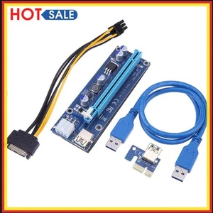 60cm PCI-E Riser1 X 16X PCI-E USB3.0 009S Adapter Card Cable for BTC Miner - Afbeelding 1 van 8