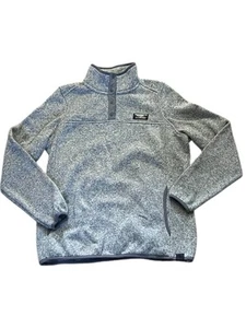 LL Bean Snap Sweater Fleecepullover Damen Gr. S meliert grau Outdoor Sweatshirt - Bild 1 von 3