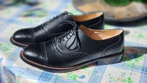 Re-Mix Classic Vintage Footware Cap Toe Schnürung Oxford Gr. 10 1/2 M schwarz - Bild 1 von 17