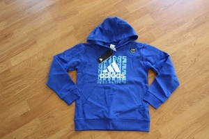 NWT BOYS GIRLS ADIDAS SZ M 10-12 HOODIE BLUE - Picture 1 of 6
