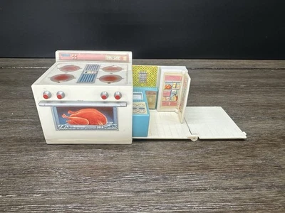 Vintage 90s Lewis Galoob Toys Secret Places Stove Pull Out Kitchen - Image 1 of 4