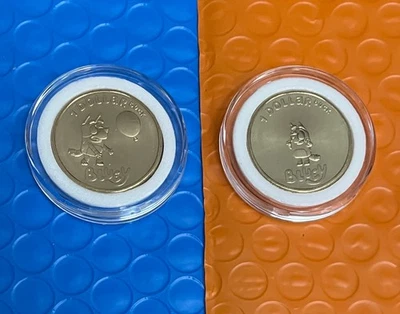 Bluey & Bingo Dollar bucks (2 coins) in Air-Tite capsules 50% to animal rescue - Image 1 of 4