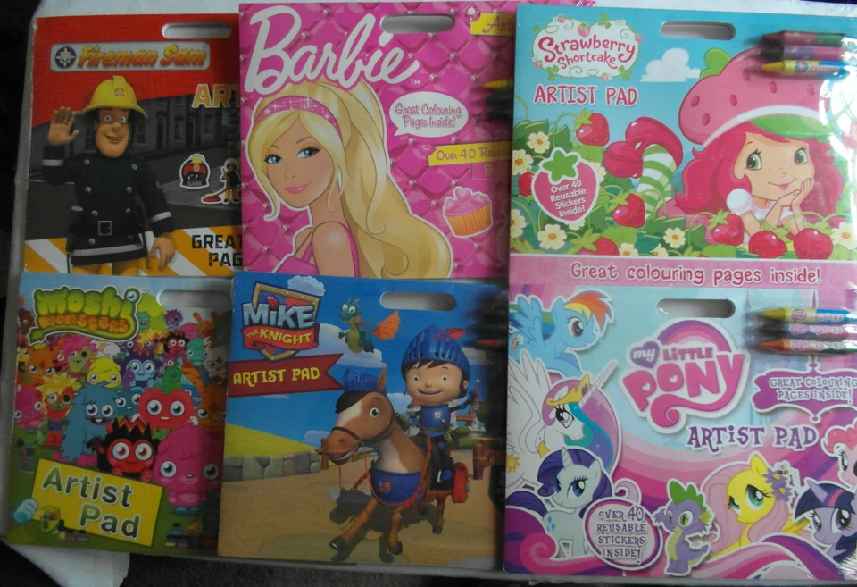 Artist Pad-StrawberryShortcake,MyLittlePony,Barbie,Moshi,MikeKnight,FiremanSam - Image 1 of 1