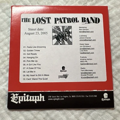The Lost Patrol Band The Lost Patrol Band (CD) Album PROMO ADVANCE Foto 1 de 3