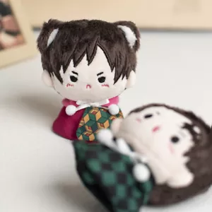 10CM Q version Original Stuffed Toys Plush Demon Slayer Cotton Dolls 2 Types Set - Picture 1 of 6